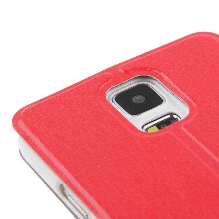 Hairline Texture Flip Leather Case with Card Slots & Holder for Galaxy S5 / G900