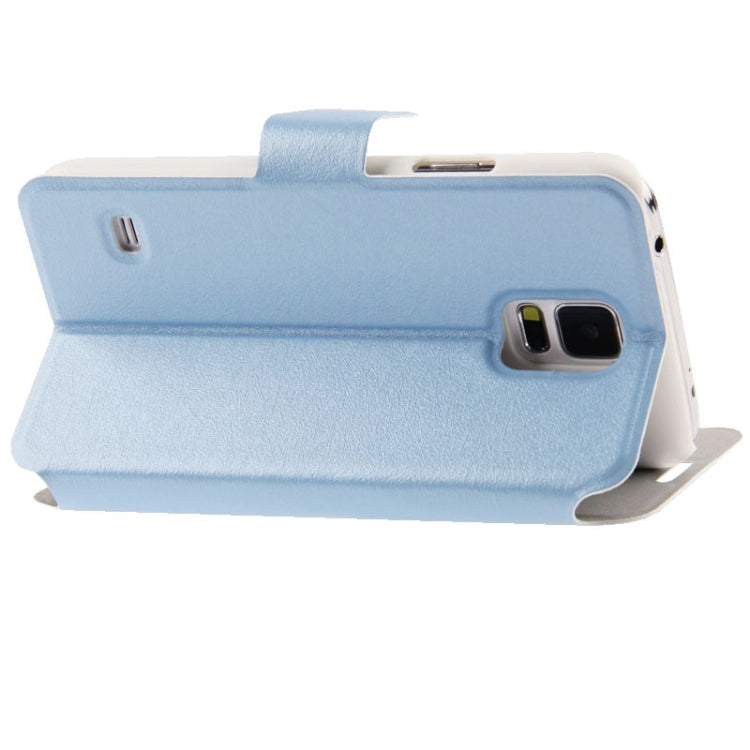 Hairline Texture Flip Leather Case with Card Slots & Holder for Galaxy S5 / G900