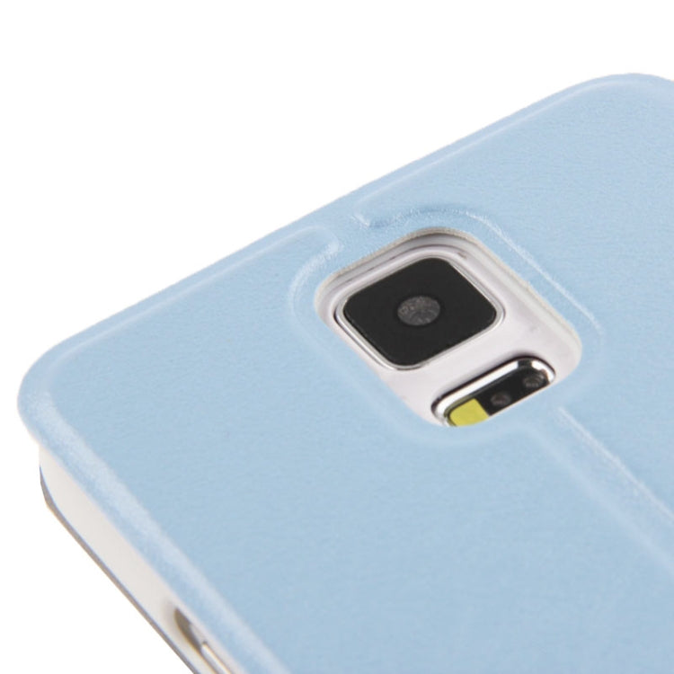 Hairline Texture Flip Leather Case with Card Slots & Holder for Galaxy S5 / G900