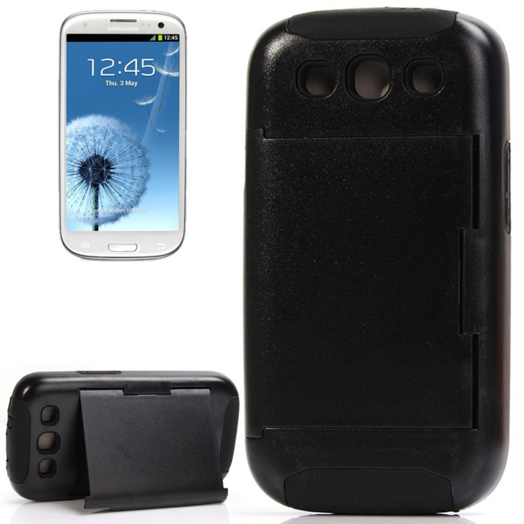 Silicone + Plastic Combination Case with Holder for Galaxy SIII / i9300