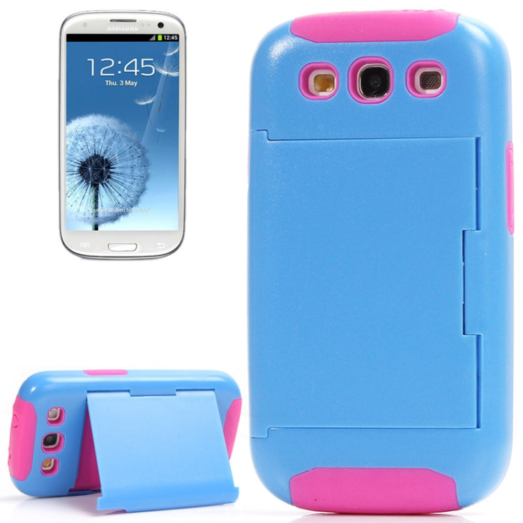 Silicone + Plastic Combination Case with Holder for Galaxy SIII / i9300