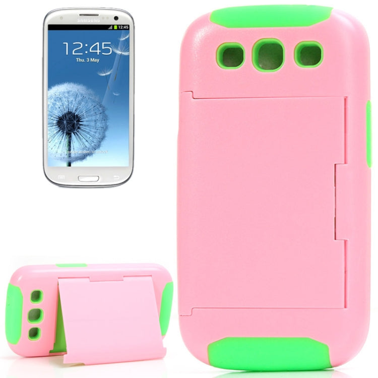 Silicone + Plastic Combination Case with Holder for Galaxy SIII / i9300