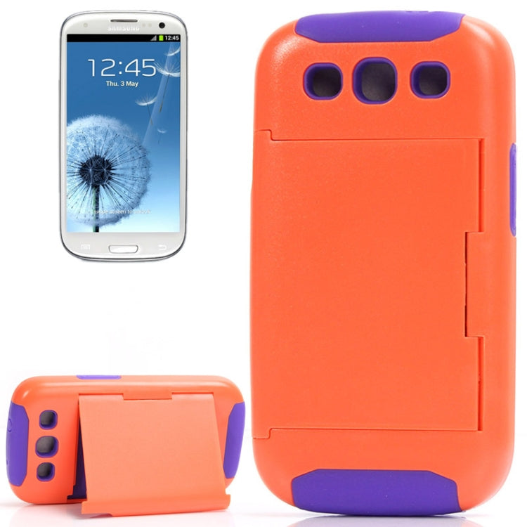 Silicone + Plastic Combination Case with Holder for Galaxy SIII / i9300