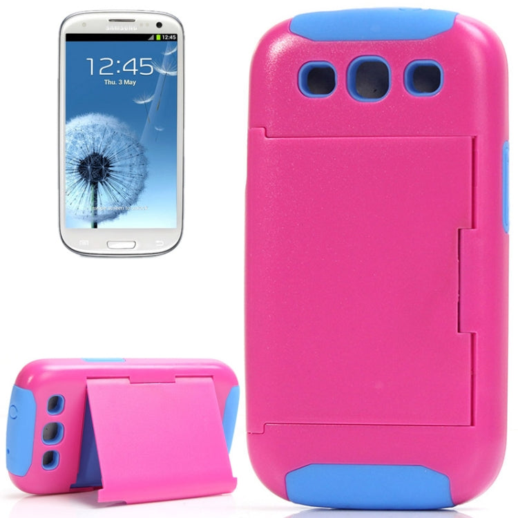 Silicone + Plastic Combination Case with Holder for Galaxy SIII / i9300