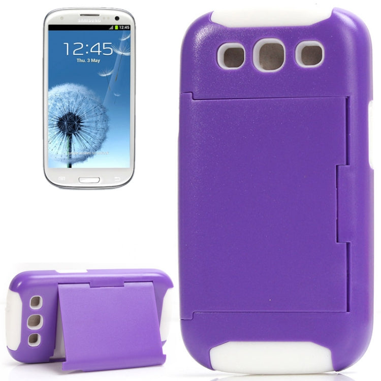 Silicone + Plastic Combination Case with Holder for Galaxy SIII / i9300