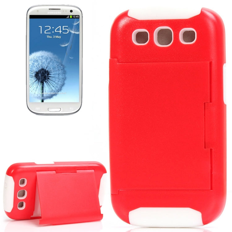 Silicone + Plastic Combination Case with Holder for Galaxy SIII / i9300