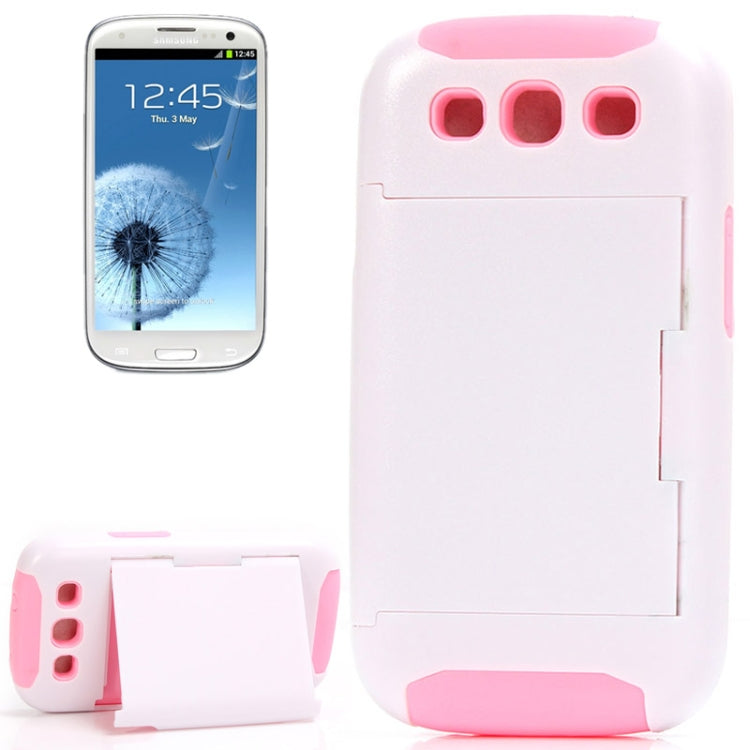 Silicone + Plastic Combination Case with Holder for Galaxy SIII / i9300