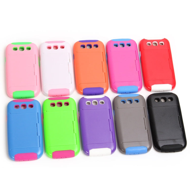 Silicone + Plastic Combination Case with Holder for Galaxy SIII / i9300