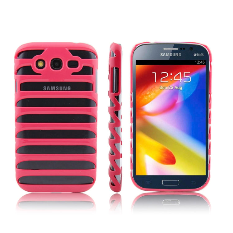 ENKAY Ladder Style Hollow Plastic Case for Galaxy Grand Duos / i9082(Magenta)