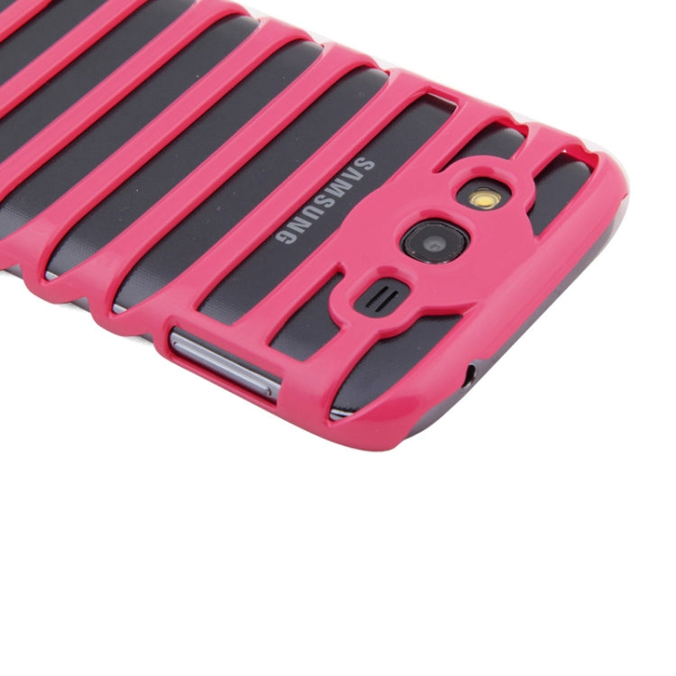 ENKAY Ladder Style Hollow Plastic Case for Galaxy Grand Duos / i9082(Magenta)