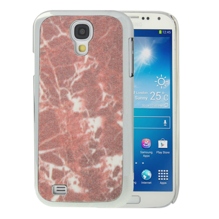 Crystal Frosted  Sable Merle Pattern Plating Plastic Shell for Galaxy S IV / i9500(Red)