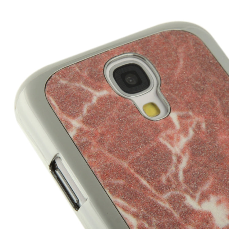Crystal Frosted  Sable Merle Pattern Plating Plastic Shell for Galaxy S IV / i9500(Red)