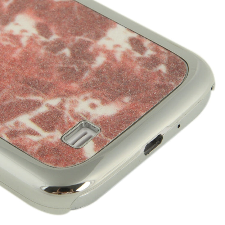 Crystal Frosted  Sable Merle Pattern Plating Plastic Shell for Galaxy S IV / i9500(Red)