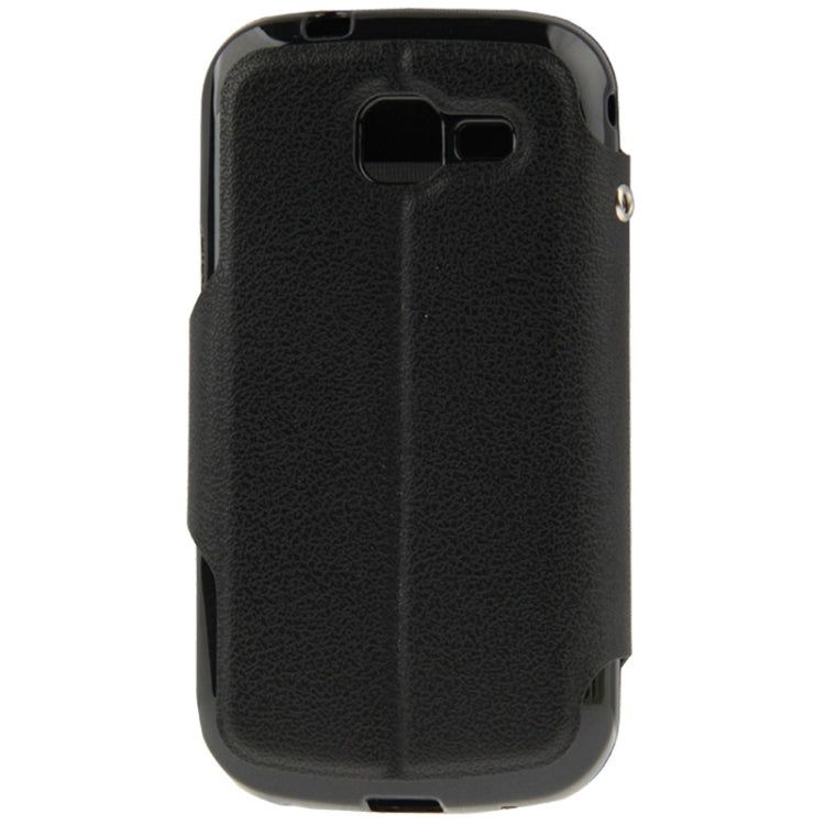 Pebble Texture Flip Leather Case with Call Display ID & Holder for Galaxy Trend Lite / S7390 / S7392