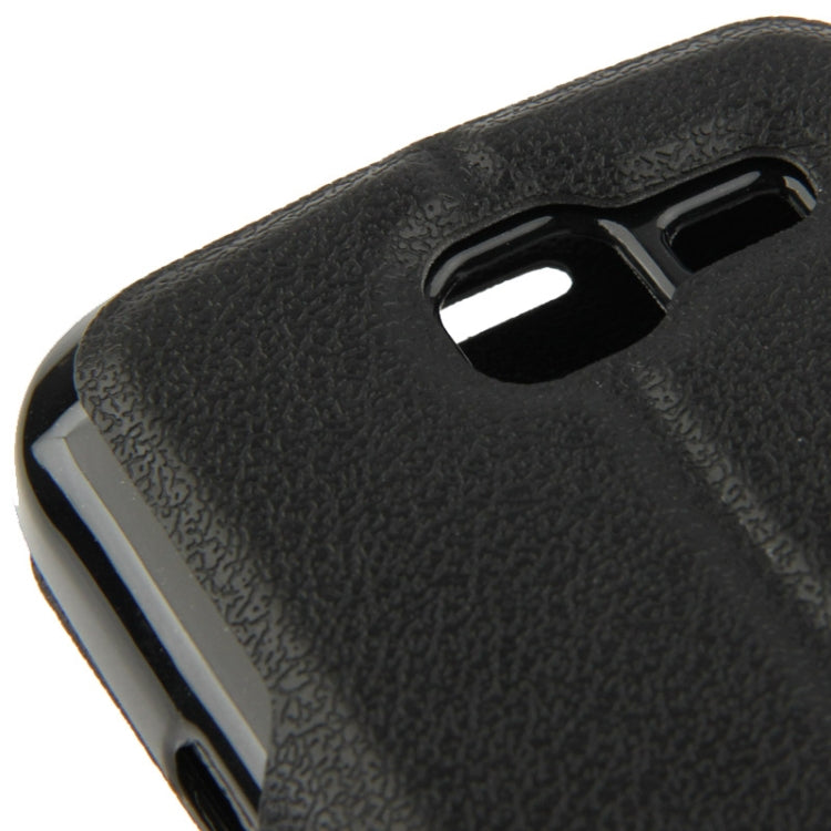 Pebble Texture Flip Leather Case with Call Display ID & Holder for Galaxy Trend Lite / S7390 / S7392