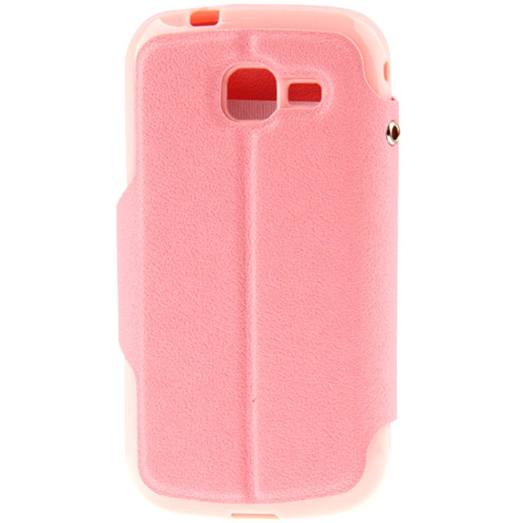 Pebble Texture Flip Leather Case with Call Display ID & Holder for Galaxy Trend Lite / S7390 / S7392
