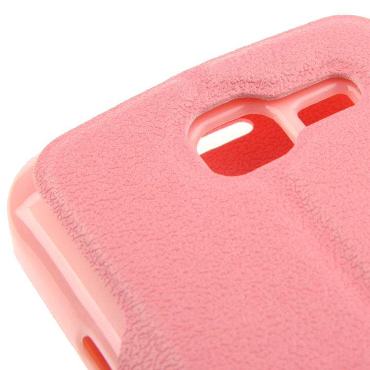 Pebble Texture Flip Leather Case with Call Display ID & Holder for Galaxy Trend Lite / S7390 / S7392