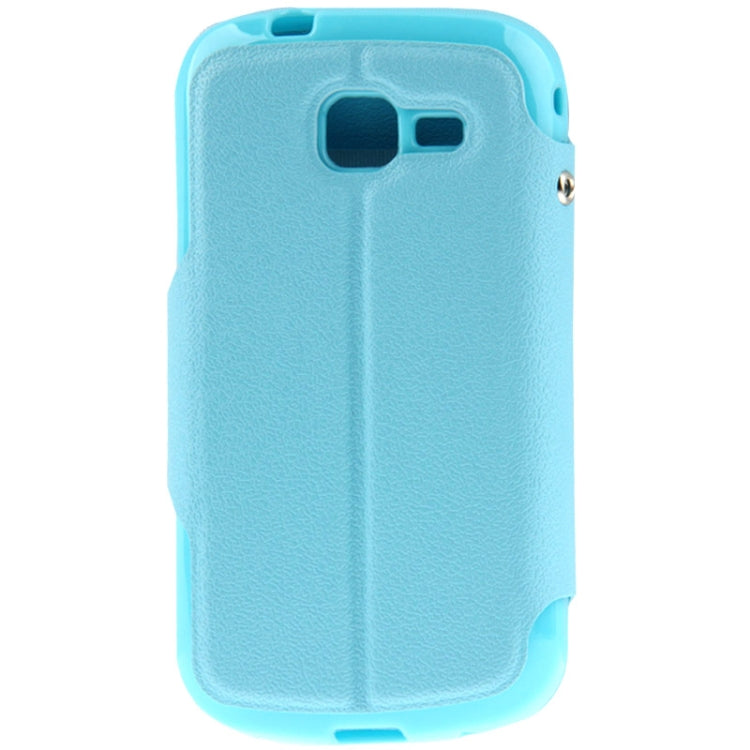 Pebble Texture Flip Leather Case with Call Display ID & Holder for Galaxy Trend Lite / S7390 / S7392