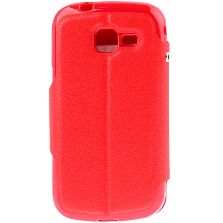 Pebble Texture Flip Leather Case with Call Display ID & Holder for Galaxy Trend Lite / S7390 / S7392