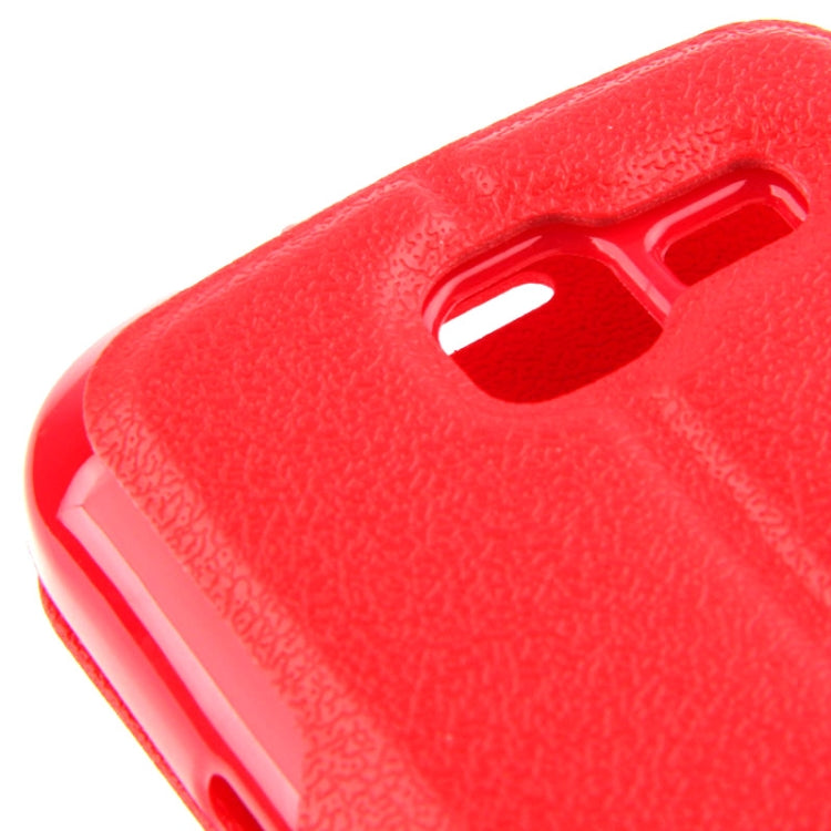 Pebble Texture Flip Leather Case with Call Display ID & Holder for Galaxy Trend Lite / S7390 / S7392