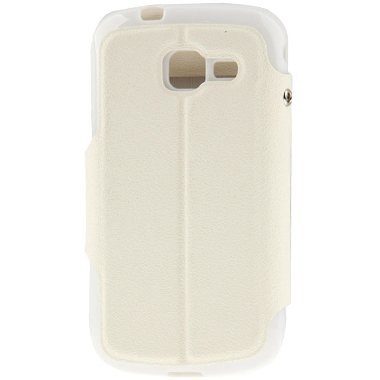 Pebble Texture Flip Leather Case with Call Display ID & Holder for Galaxy Trend Lite / S7390 / S7392
