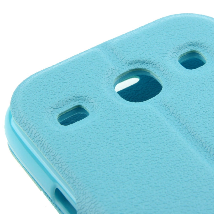 Pebble Texture Flip Leather Case with Call Display ID & Holder for Galaxy Ace 3 / S7270 / S7272