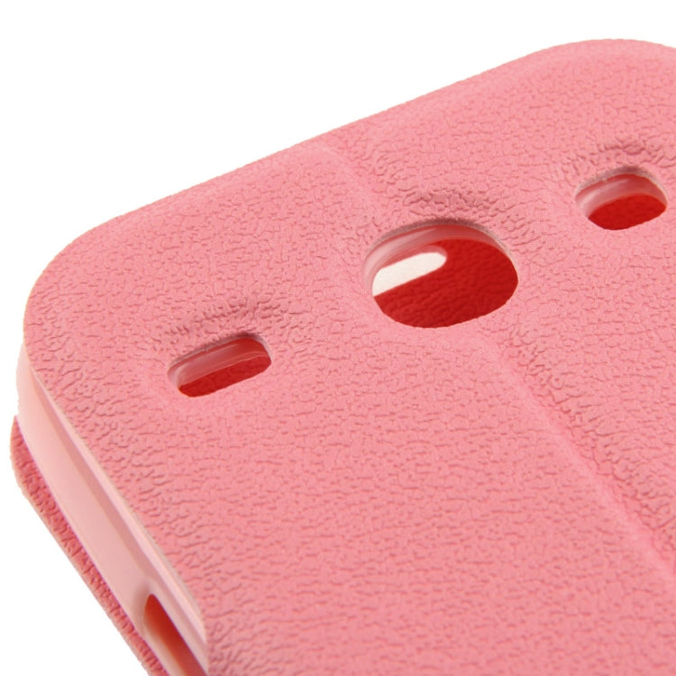 Pebble Texture Flip Leather Case with Call Display ID & Holder for Galaxy Ace 3 / S7270 / S7272