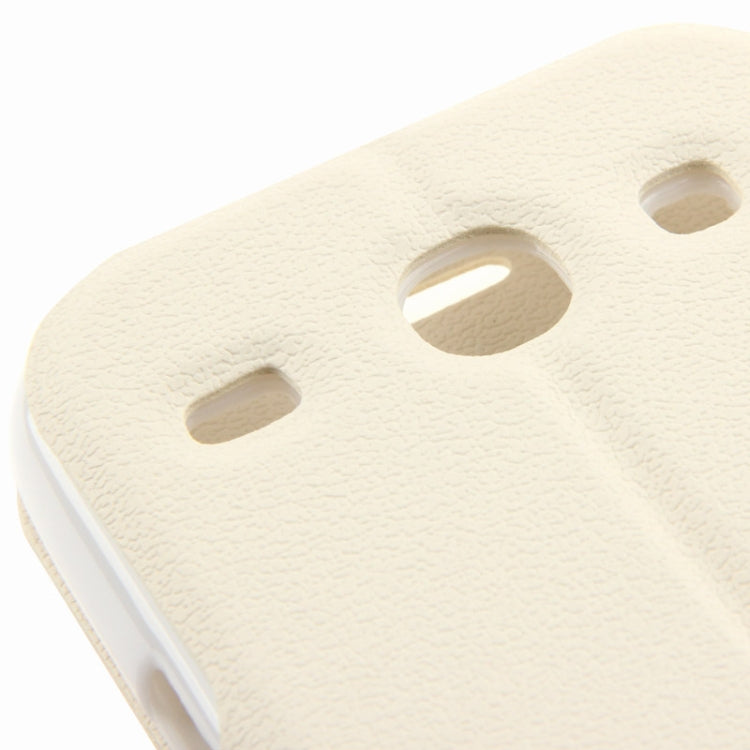 Pebble Texture Flip Leather Case with Call Display ID & Holder for Galaxy Ace 3 / S7270 / S7272