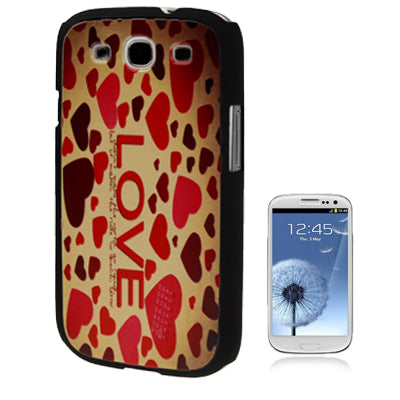 Emboss Love Pattern Plastic Case for Galaxy SIII / i9300