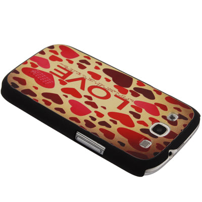 Emboss Love Pattern Plastic Case for Galaxy SIII / i9300
