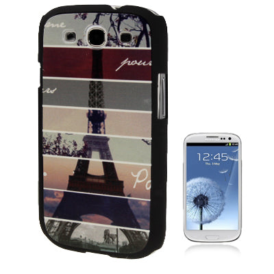 Emboss Eiffel Tower Pattern Plastic Case for Galaxy SIII / i9300
