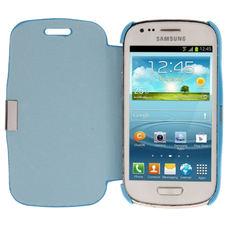 Brushed Texture Horizontal Flip Magnetic Buckle Leather Protective Case for Galaxy SIII mini / i8190