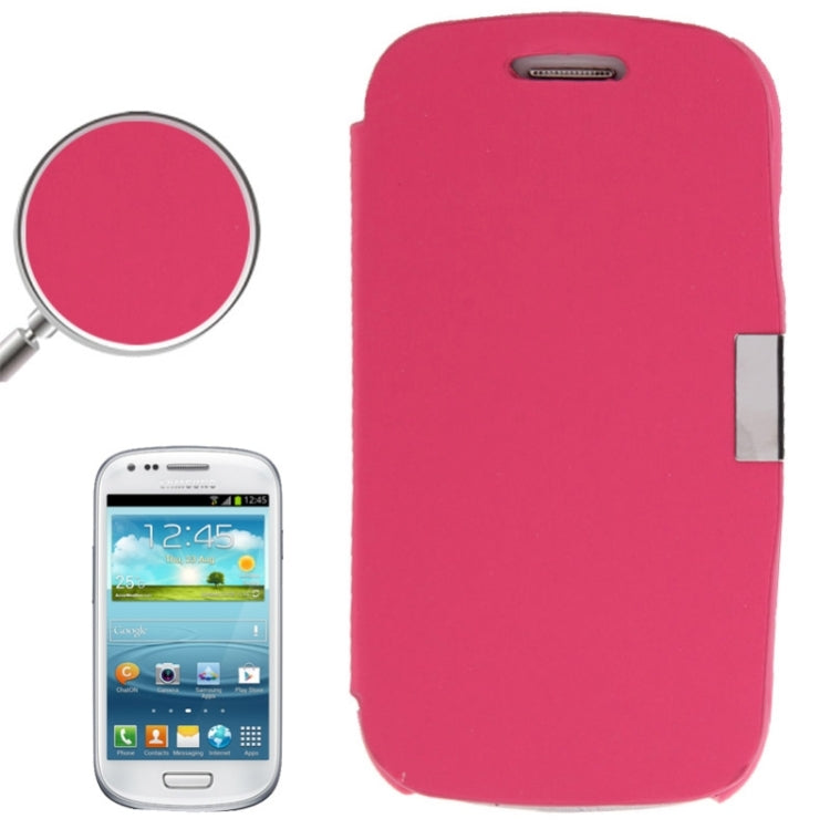 Brushed Texture Horizontal Flip Magnetic Buckle Leather Protective Case for Galaxy SIII mini / i8190