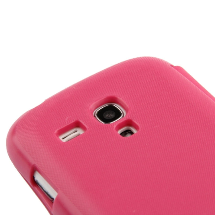 Brushed Texture Horizontal Flip Magnetic Buckle Leather Protective Case for Galaxy SIII mini / i8190