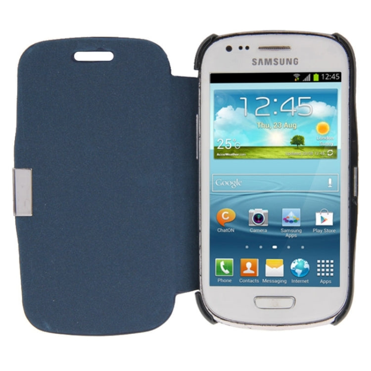 Brushed Texture Horizontal Flip Magnetic Buckle Leather Protective Case for Galaxy SIII mini / i8190