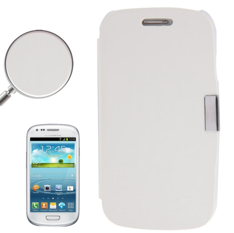 Brushed Texture Horizontal Flip Magnetic Buckle Leather Protective Case for Galaxy SIII mini / i8190
