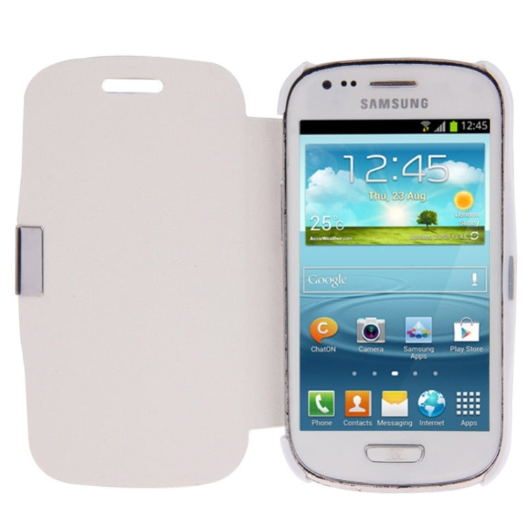 Brushed Texture Horizontal Flip Magnetic Buckle Leather Protective Case for Galaxy SIII mini / i8190