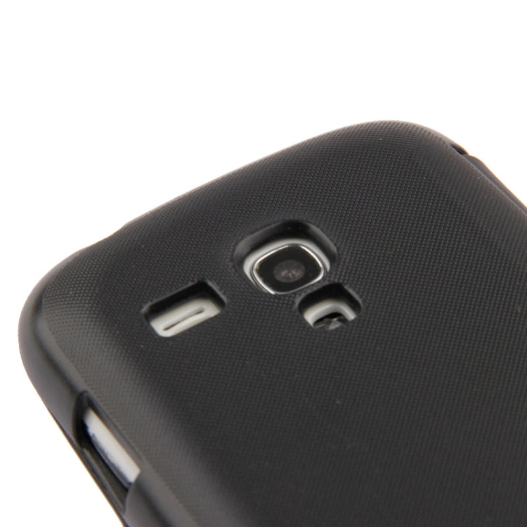 Brushed Texture Horizontal Flip Magnetic Buckle Leather Protective Case for Galaxy SIII mini / i8190