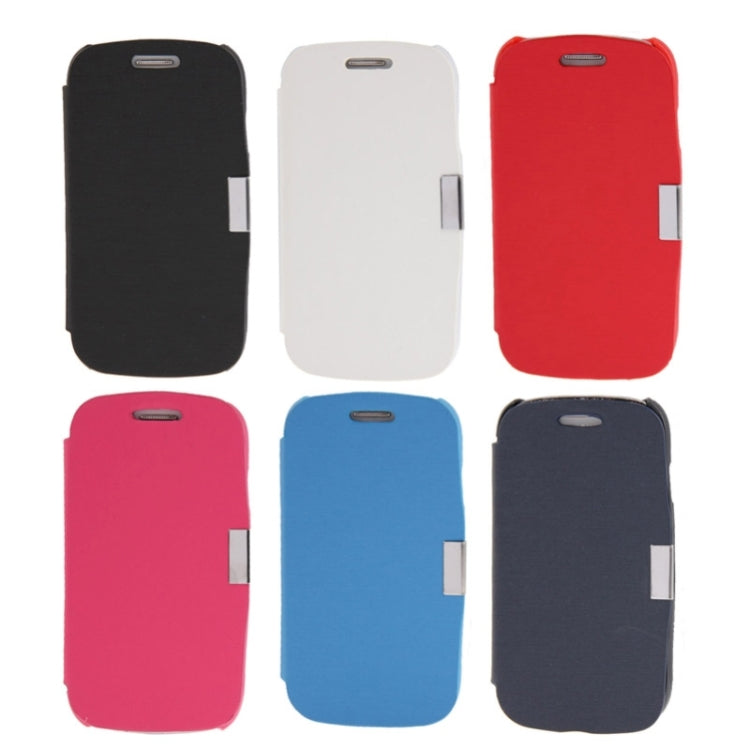 Brushed Texture Horizontal Flip Magnetic Buckle Leather Protective Case for Galaxy SIII mini / i8190