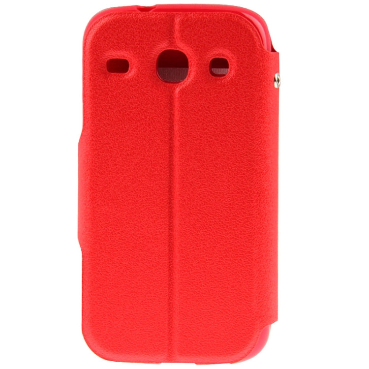 Pebble Texture Flip Leather Case with Call Display ID & Holder for Galaxy Core i8260 / i8262