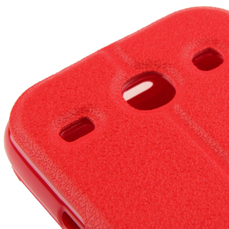 Pebble Texture Flip Leather Case with Call Display ID & Holder for Galaxy Core i8260 / i8262