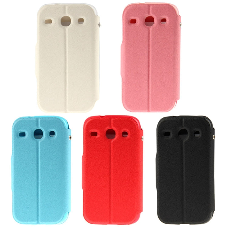Pebble Texture Flip Leather Case with Call Display ID & Holder for Galaxy Core i8260 / i8262