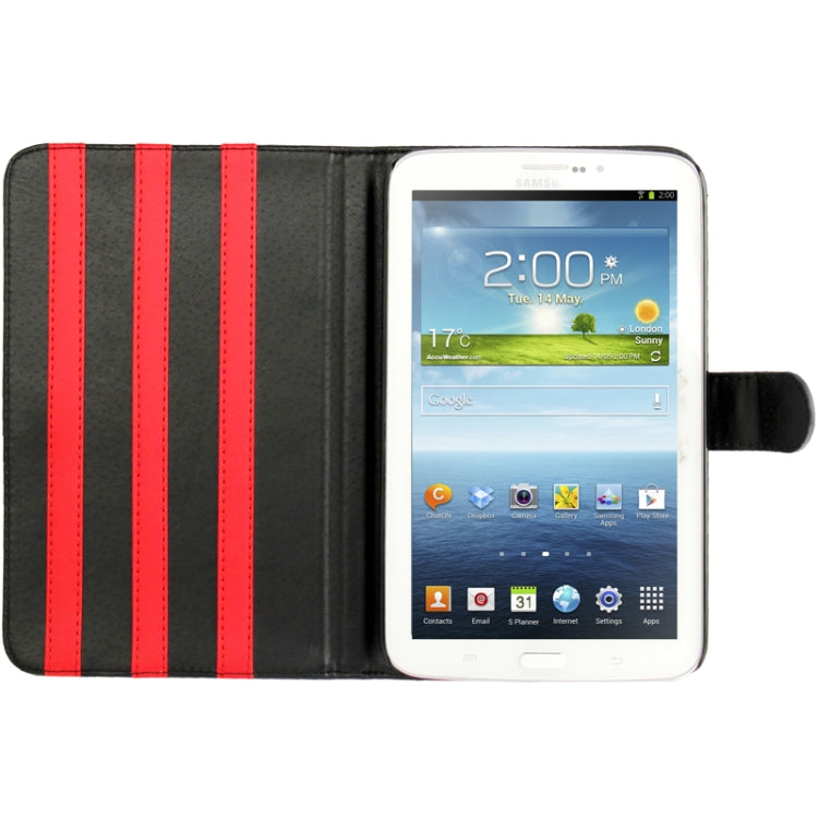 Imitation Sheepskin Texture Leather Cover with 3-angle Adjustable Viewing Holder for Galaxy Tab 3 (7.0) / P3200 / P3210,