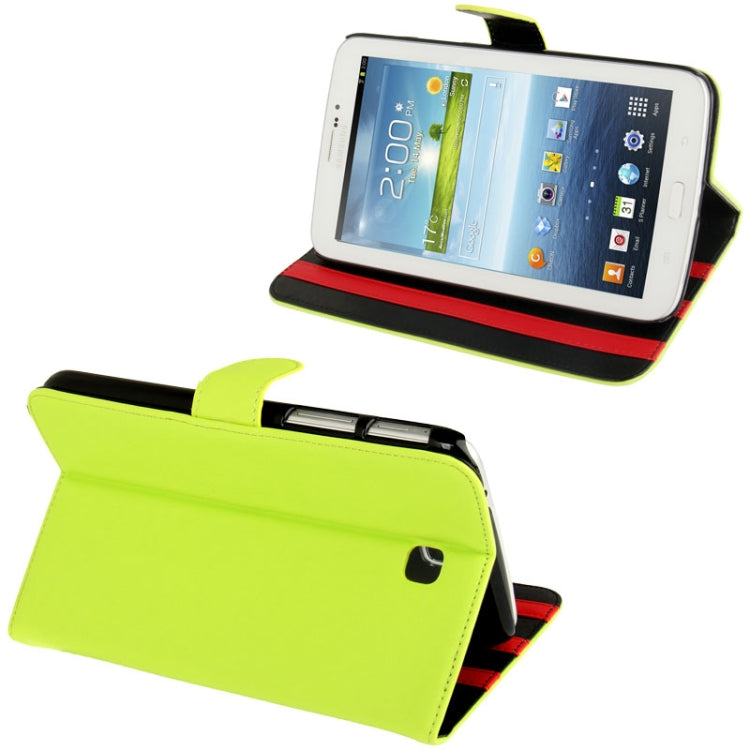 Imitation Sheepskin Texture Leather Cover with 3-angle Adjustable Viewing Holder for Galaxy Tab 3 (7.0) / P3200 / P3210,