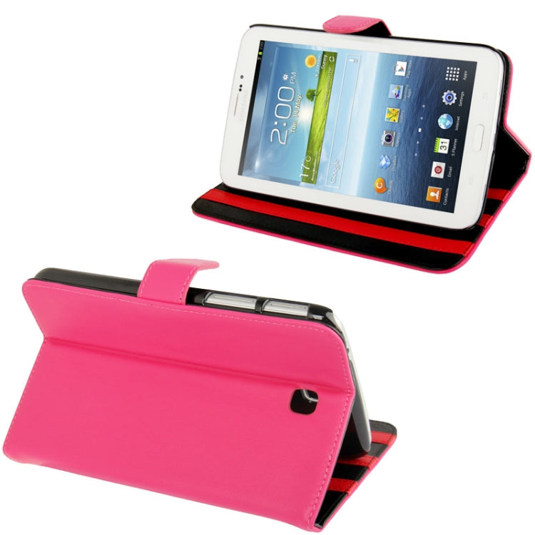 Imitation Sheepskin Texture Leather Cover with 3-angle Adjustable Viewing Holder for Galaxy Tab 3 (7.0) / P3200 / P3210,