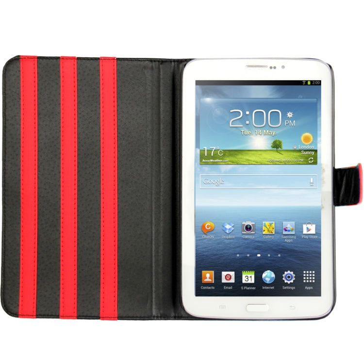 Imitation Sheepskin Texture Leather Cover with 3-angle Adjustable Viewing Holder for Galaxy Tab 3 (7.0) / P3200 / P3210,