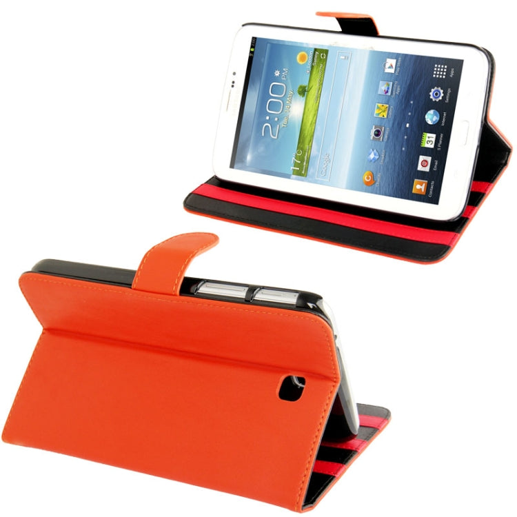 Imitation Sheepskin Texture Leather Cover with 3-angle Adjustable Viewing Holder for Galaxy Tab 3 (7.0) / P3200 / P3210,