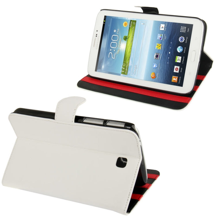 Imitation Sheepskin Texture Leather Cover with 3-angle Adjustable Viewing Holder for Galaxy Tab 3 (7.0) / P3200 / P3210,