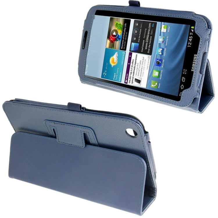 Litchi Texture Leather Case with Holder for Galaxy Tab 3 (8.0) / T3110 / T3100,
