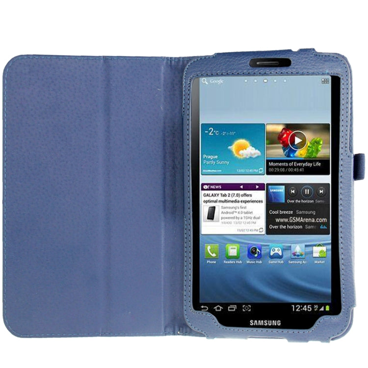 Litchi Texture Leather Case with Holder for Galaxy Tab 3 (8.0) / T3110 / T3100,